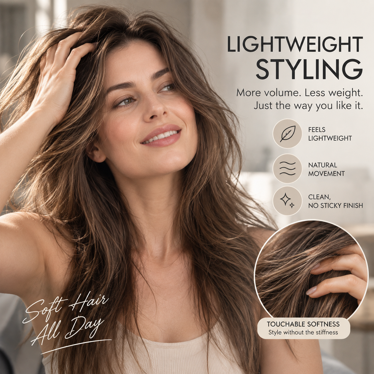 Volumizing & Hold Hair Spray – Lightweight, Bouncy Volume & Long-Lasting Style